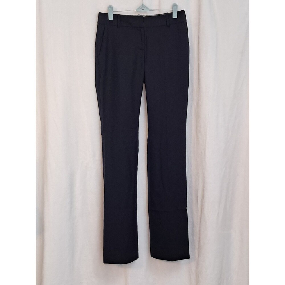 NEW J.Crew Super 120s Navy Full Length Wool Dress Pants Trouser Unlined Size 00